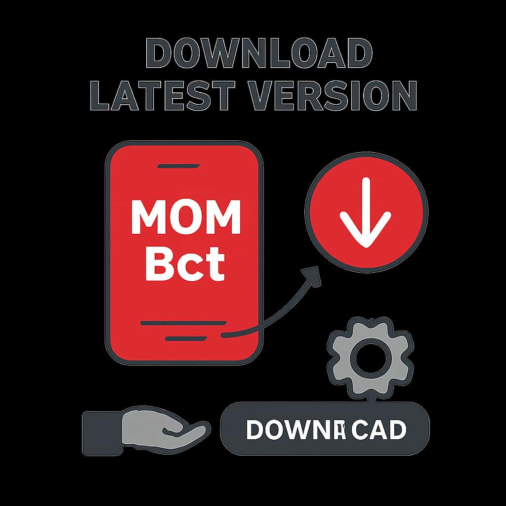 Illustration of the downloading steps for MQM Bet.