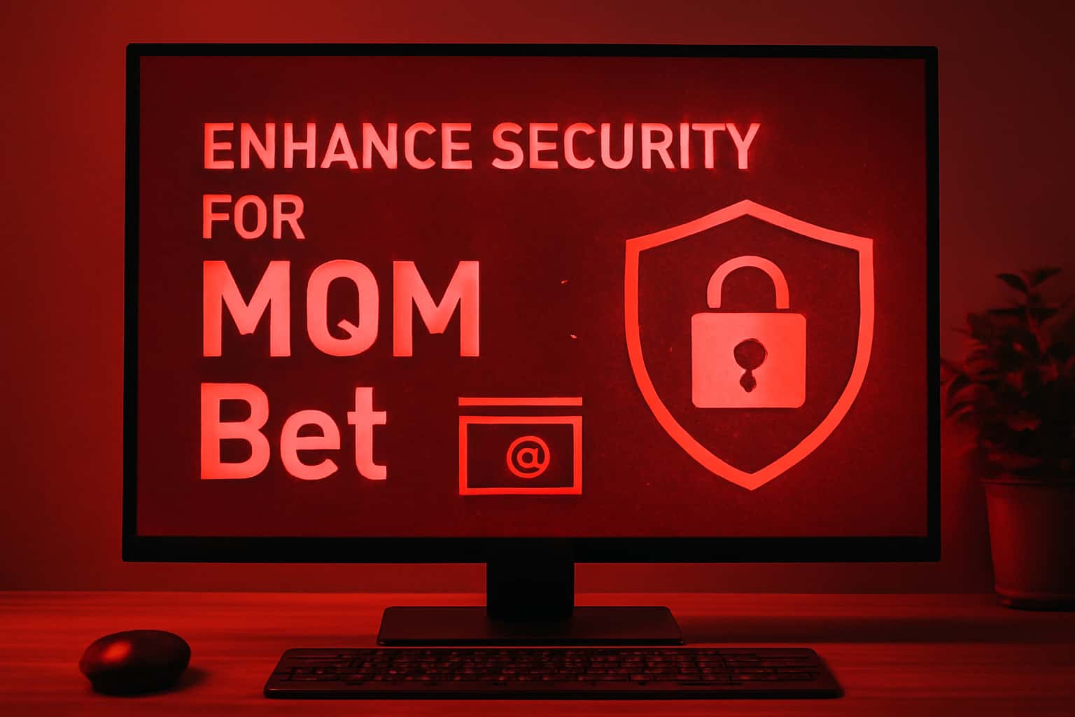 A visual representation of enhancing security for MQM Bet with technological elements.