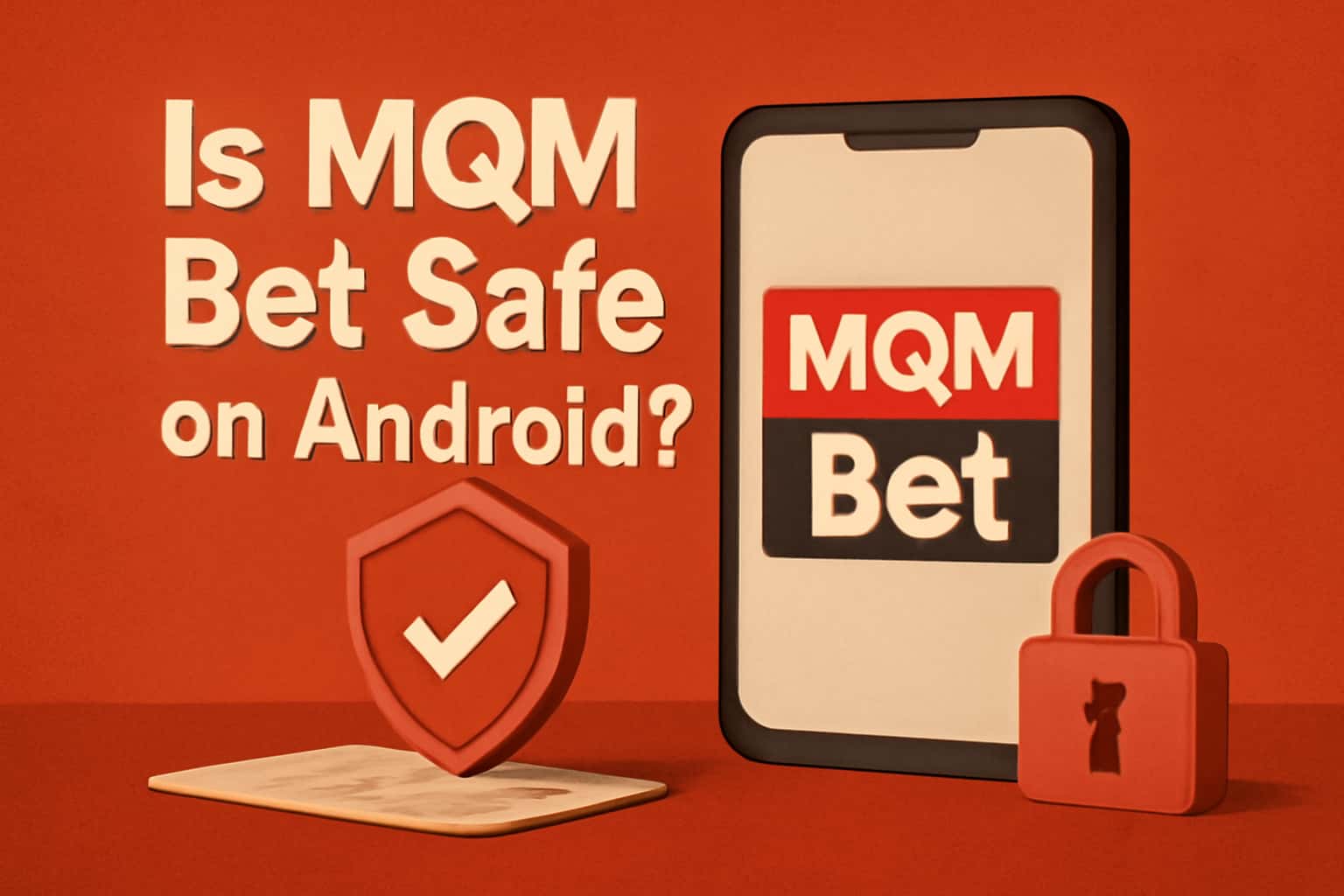 Informational scene illustrating safety considerations for using MQM Bet on Android.