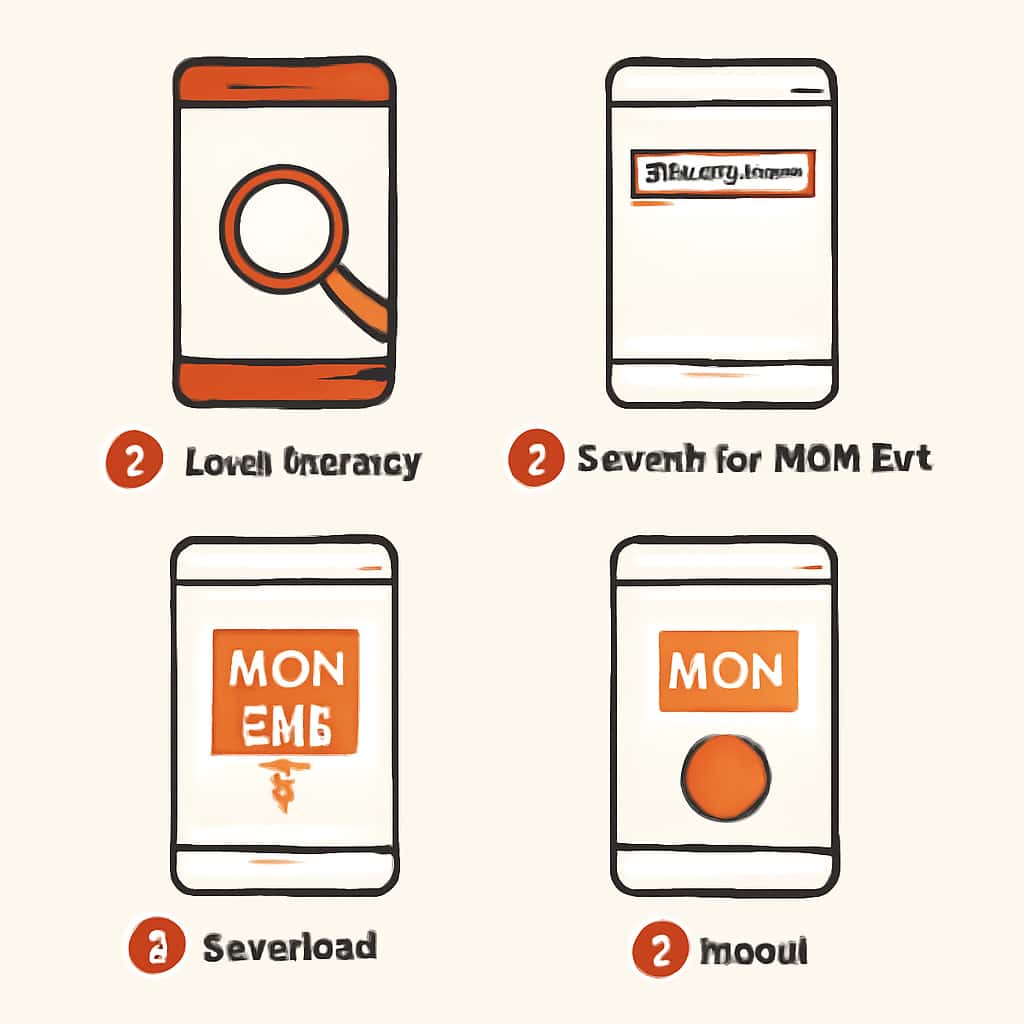 Diagram showing the installation process for the MQM Bet app on Android.