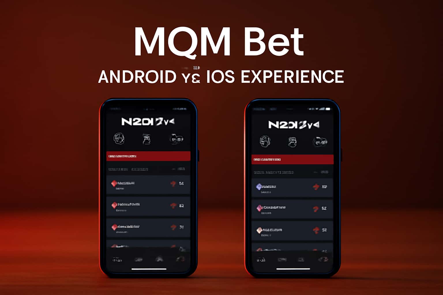 An overview image illustrating the MQM Bet Android and iOS experience with a focus on the app's features.