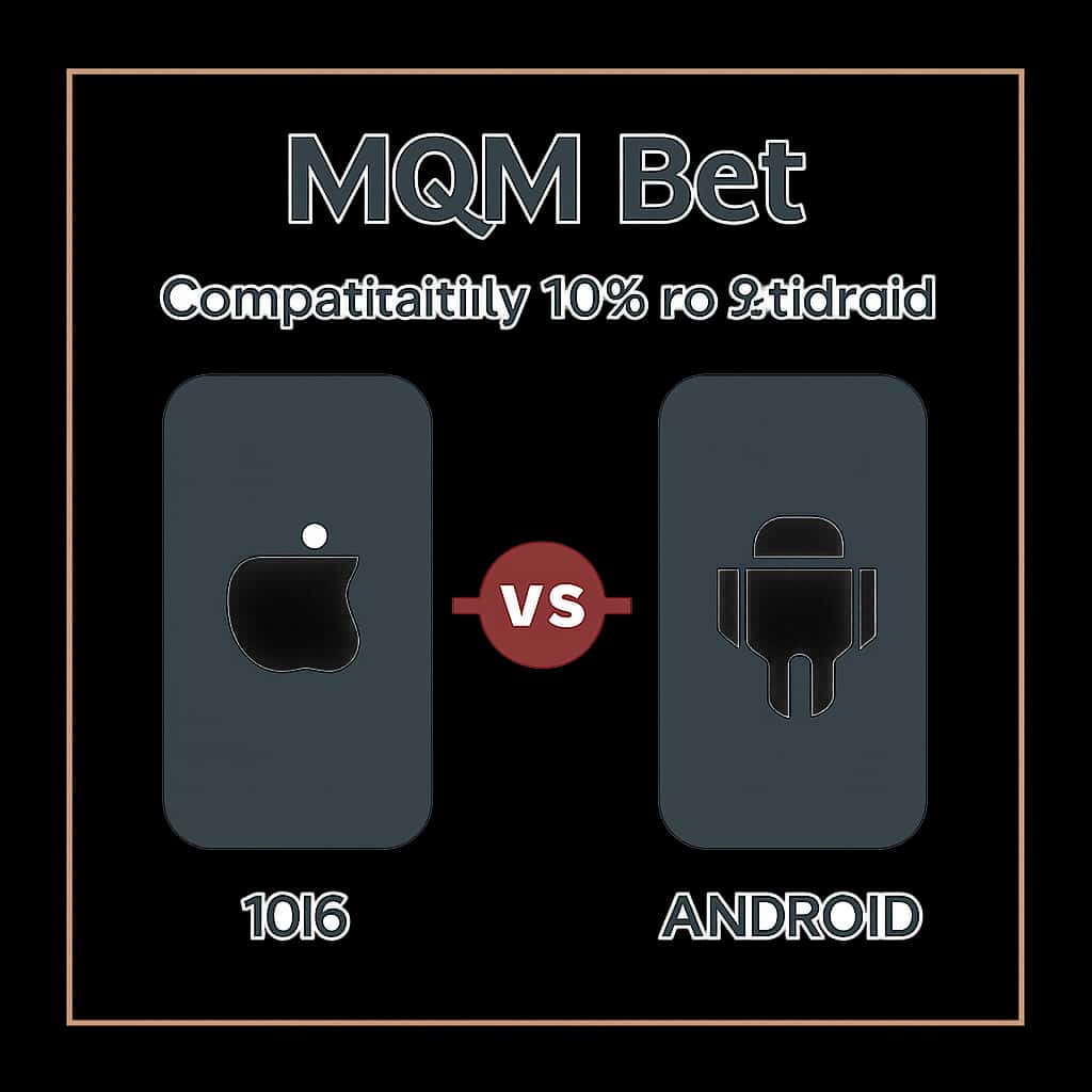 Diagram showing the differences in compatibility for MQM Bet on iOS and Android.