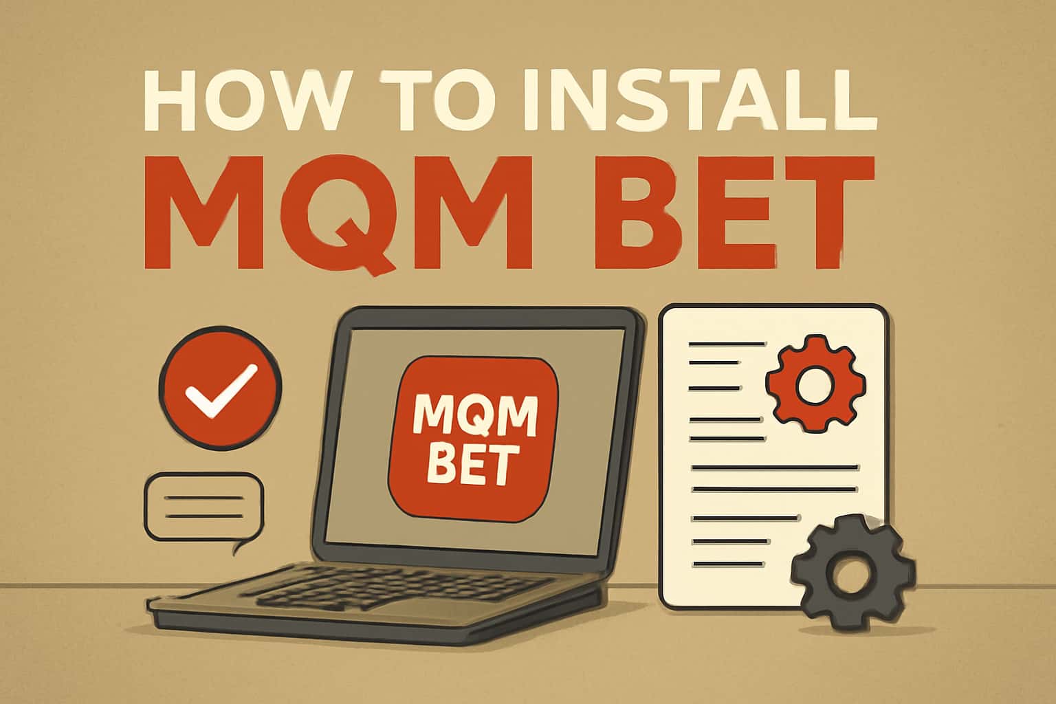 Informational scene illustrating the installation process of MQM Bet.
