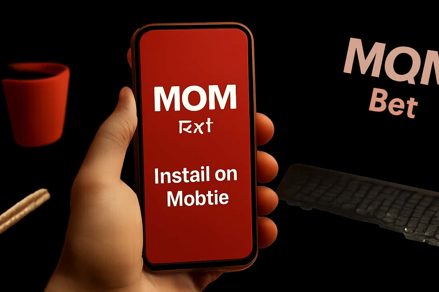 An informative graphic about installing MQM Bet on mobile devices.