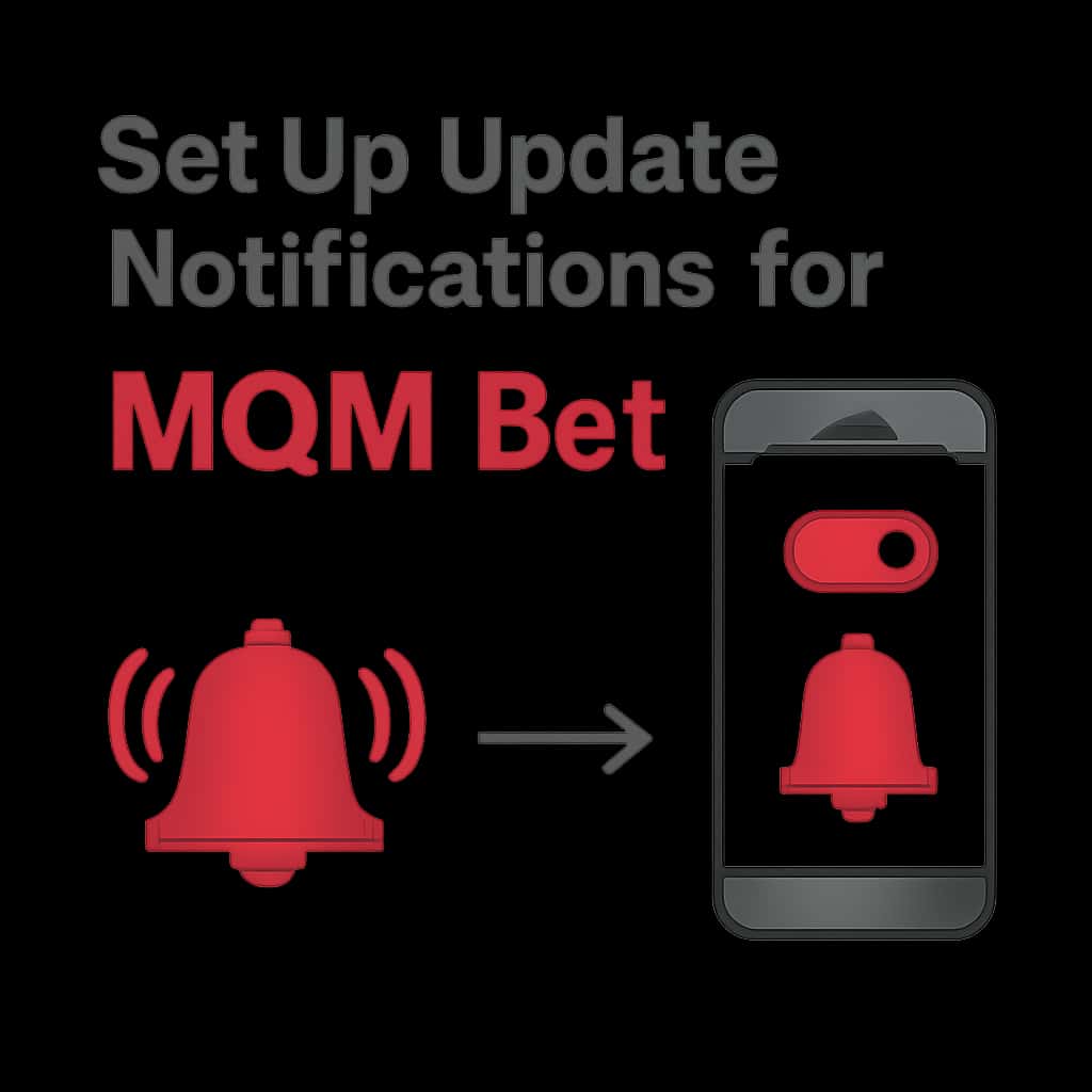 Illustration showing steps to configure notifications for MQM Bet.
