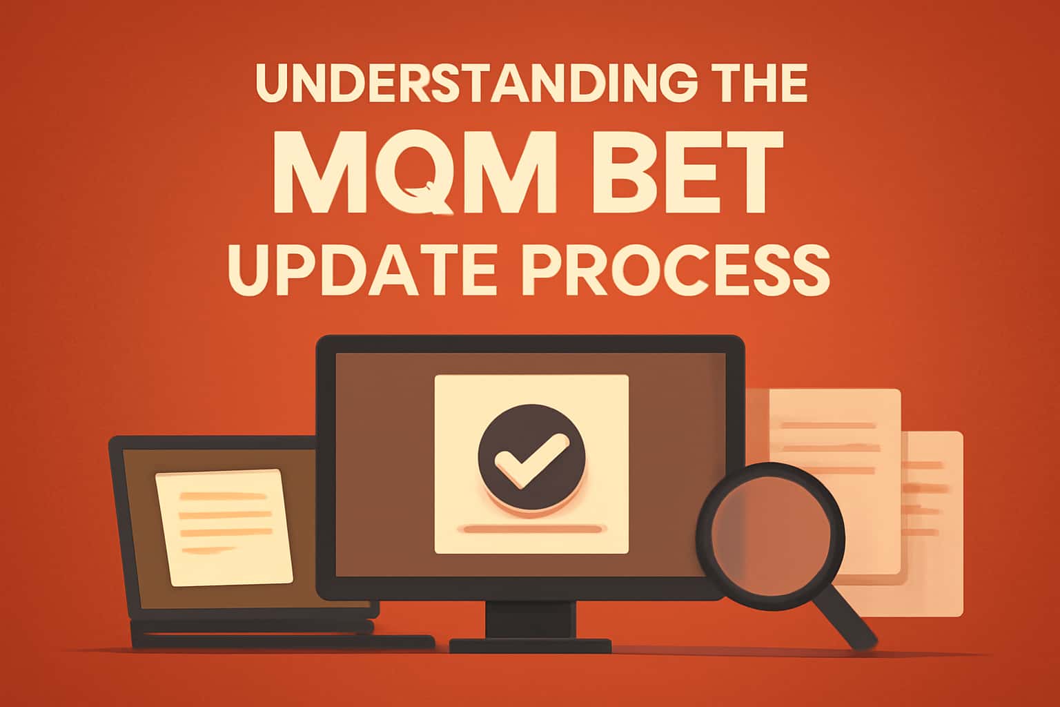 An informative scene illustrating the MQM Bet update process with relevant visuals.