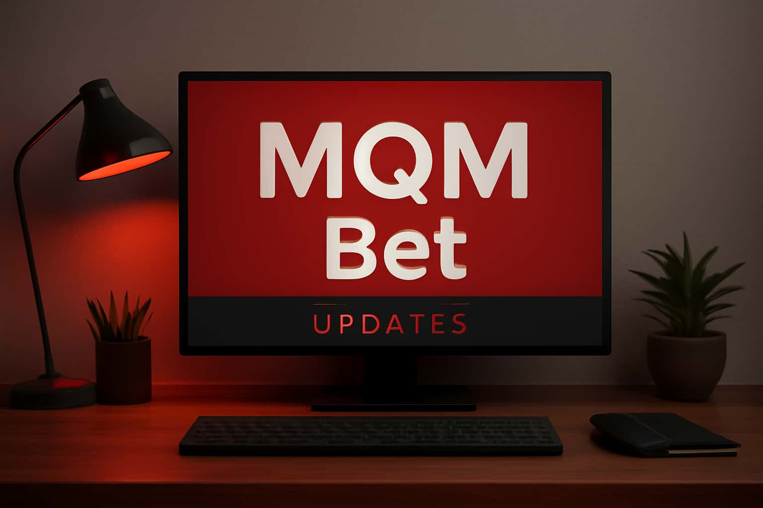 Informational scene depicting MQM Bet updates with text.