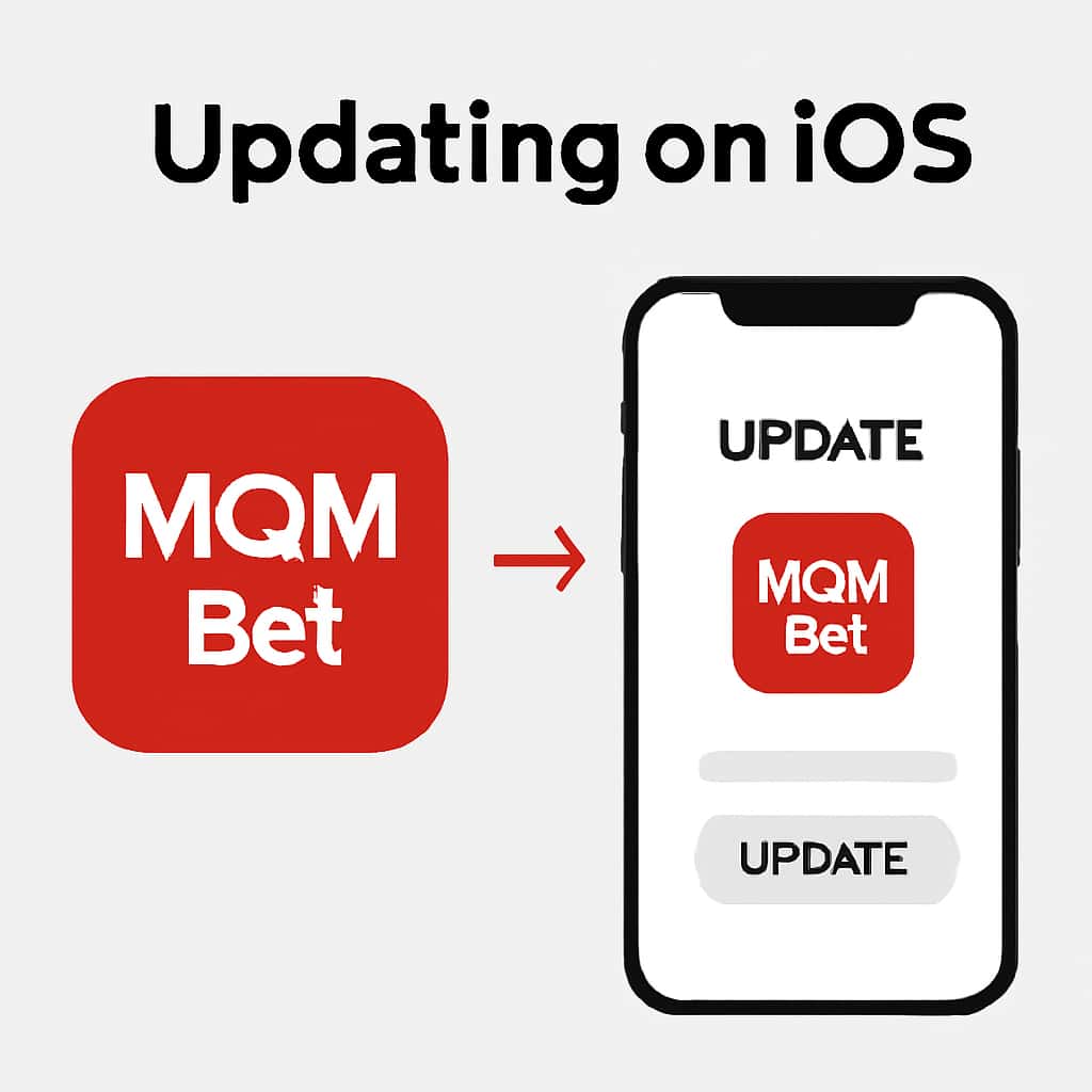 Diagram illustrating the process of updating MQM Bet on iOS.